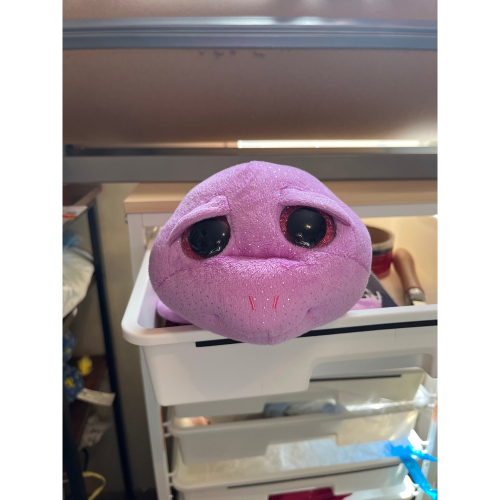 Ty Beanie Boos Slow-Poke Purple Turtle Sparkle Plush Pink Shell Medium 2014